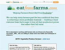 Tablet Screenshot of eatfromfarms.com